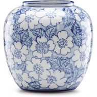 Lenox Painted Indigo Floral Round Vase, 1.90 LB, Blue