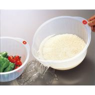 [아마존베스트]Inomata Japanese Rice Washing Bowl with Strainer, 2 quart