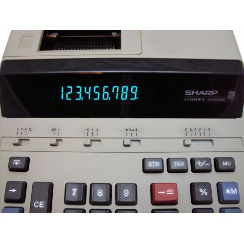  [아마존베스트]Sharp Calculators VX-2652B Commercial Printing Calculator, Off White, Gray, 3.1 x 9.8 x 13.6 (VX2652H)