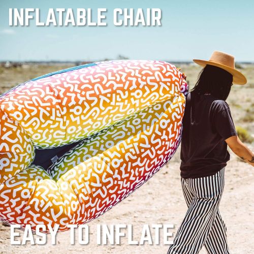  Chillbo Shwaggins Inflatable Couch ? Cool Inflatable Chair. Upgrade Your Camping Accessories. Easy Setup is Perfect for Hiking Gear, Beach Chair and Music Festivals.