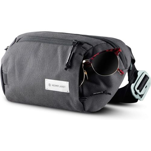  HEIMPLANET Original Transit Line Sling Pocket XL Waterproof Waist Pack Made of Durable and Sustainable DYECOSHELL Adjustable and Detachable Belt Buckle Supports 1% for The Planet (