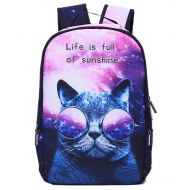 BAGHOME Galaxy Cat Backpack Lightweight School Backpack Laptop Bag for Students