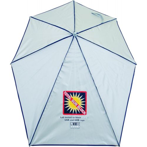  Rio Brands Rio Beach Total Sun Block My Shade Clamp-On Umbrella for Camp, Beach, or Lounge Chairs, 1 EA,Silver