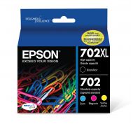 Epson T702XL-BCS DURABrite Ultra Black High Capacity and Color Combo Pack Standard Capacity Cartridge Ink