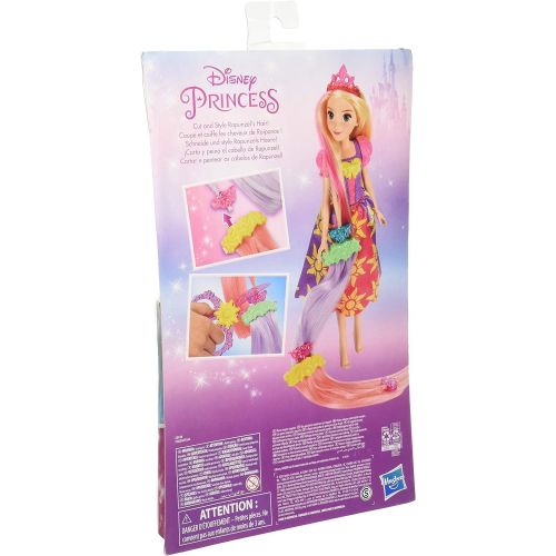 디즈니 Disney Princess Cut and Style Rapunzel Hair Fashion Doll, Toy with Hair Extensions, Play Scissors, Accessories