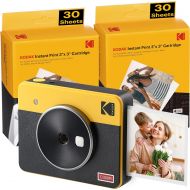 Kodak Mini Shot 3 Retro (60 Sheets) 3x3 2-in-1 Instant Camera & Photo Printer, Compatible with iOS, Android & Bluetooth, Real Photo HD, 4PASS Technology & Laminated Finish ? Yellow