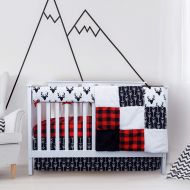 BlueSnail Crib Bedding Sets for Boys - 4 Piece Woodland Set for Baby boy Rustic Nursery Decor | Quilt Blanket, Crib...