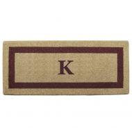 Nedia Home Heavy Duty 24 x 57 Coco Mat Brown Single Picture Frame, Monogrammed K