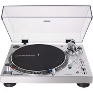 Audio-Technica AT-LP120XUSB Direct-Drive Turntable (Analog & USB), Silver, Hi-Fidelity, Plays 33 -1/3, 45, and 78 RPM Records, Convert Vinyl to Digital, Anti-Skate Control, Variabl