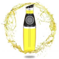 QTKJ Olive Oil Vinegar Dispenser Bottle 17 Oz Oil Bottle Glass with No Drip Bottle Spout, Measuring Oil Pourer for Kitchen