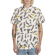 Volcom Mens Bird Toss Button Up Short Sleeve Shirt