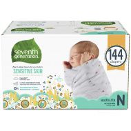 Seventh Generation Baby Diapers for Sensitive Skin, Animal Prints, Newborn, 144 count (Packaging May Vary)