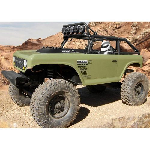  Axial SCX10 II Deadbolt 4WD RC Rock Crawler Off-Road 4x4 Electric RTR with 2.4GHz Radio, Waterproof ESC, 1/10 Scale (Olive Drab)
