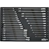 Wiha 30392 31 Piece Ratcheting Wrench Tray Set - SAE and Metric