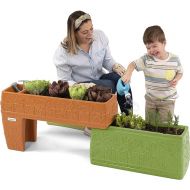 Simplay3 Seed to Sprout Slide and Store Two-Level Planter, Multi-Level Tiered Planter for Outdoor Gardening, Made in USA