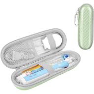 Yinke Electric Toothbrush Travel Case for Philips Sonicare & Braun Oral-B/Oral B Pro with Accessories Storage, Protective Hard Cover Portable Storage Bag (Green)