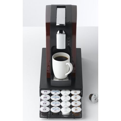  Nifty Solutions Nifty Verismo Capsule Drawer ? Black, 32 Capsule Pod Pack Holder, Non-Rolling Sliding Drawer, Under Coffee Pot Storage, Home Kitchen Counter Organizer