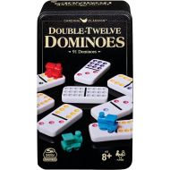 Spin Master Games Double Twelve Dominoes Set in Storage Tin, for Families and Kids Ages 8 and up