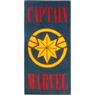 Jay Franco Marvel Captain Marvel Kids Bath/Pool/Beach Towel - Super Soft & Absorbent Fade Resistant Cotton Towel, Measures 28 inch x 58 inch (Official Marvel Product)