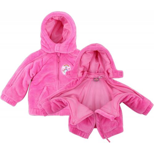  Dreamwave Infant Girl EZ Off Full Zip Hooded Warm Jacket - Great for Sleeping Children