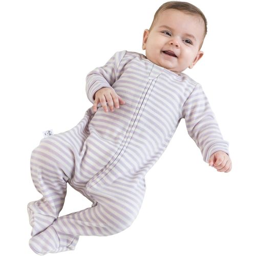  Woolino Footie Sleeper, 100% Superfine Merino Wool Sleeper, 6-9 Months, Gray