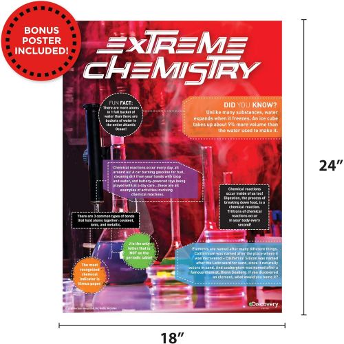  [아마존베스트]Discovery Extreme Chemistry Stem Science Kit by Horizon Group Usa, 40 Fun Experiments, Make Your Own Crystals, DIY Glowing Slime, Fizzy Eruptions, Gooey Worms & More, Multicolor