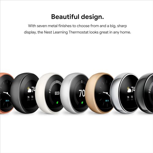 구글 [무료배송] 구글 네스트 온도조절기 3세대 Google Nest Learning Thermostat - Programmable Smart Thermostat for Home - 3rd Generation Nest Thermostat - Works with Alexa - Stainless Steel