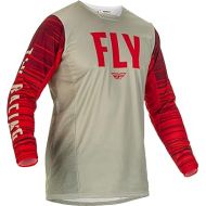 Fly Racing 2022 Kinetic Jersey - Wave (SMALL) (GREY/RED)