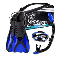 Seavenger Voyager Snorkeling Set | Travel Fins, Snorkel, Mask and Gear Bag for Men and Women
