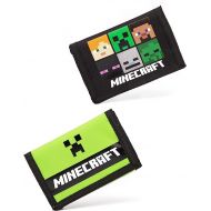 Minecraft Wallets Game Black OR Green Creeper Money Purse One Size