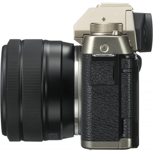 후지필름 Fujifilm X-T100 Mirrorless Digital Camera w/XC15-45mmF3.5-5.6 OIS PZ Lens - Champagne Gold