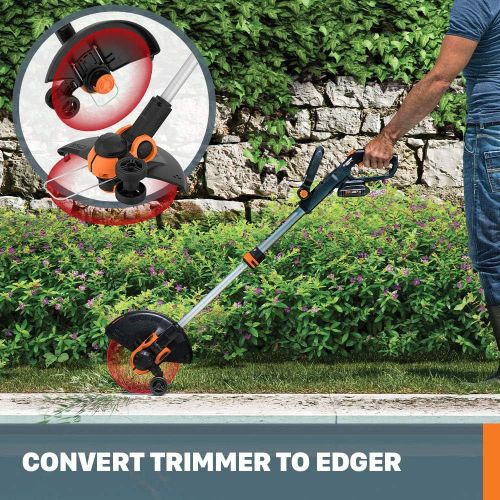  Worx WG163 GT 3.0 20V PowerShare 12 Cordless String Trimmer & Edger (Battery & Charger Included)