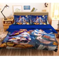 AJ WALLPAPER 3D Pumpkin Girl 564 Japan Anime Game Summer Bedding Pillowcases Quilt Duvet Cover Set Single Queen King | 3D Photo Bedding, AJ US Wendy (Full)