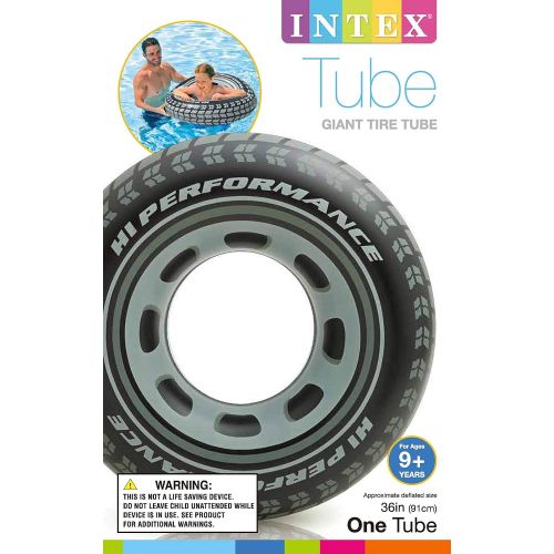 인텍스 Intex Inflatable 36 Inch Tire Tube Raft Float For Pool Lake Ocean River (3 Pack)