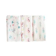 Warm, Soft, Comfortable Swaddle Baby Blanket for Sensitive Skin: 3 Pack (Sea Life, Unicorn, Cloud)