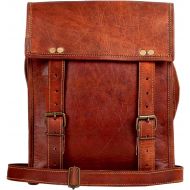 [아마존베스트]Rustic Town Leather Satchel iPad Tablet Bag - Leather Saddle Bag Purse - Small iPad Shoulder Bag for Men and Women (11 inches, Brown)