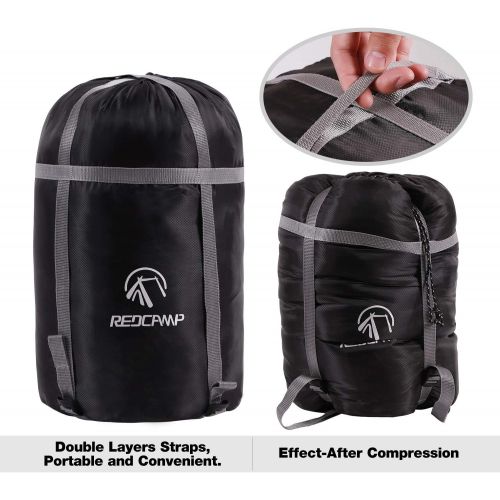  REDCAMP Sleeping Bag Stuff Sack, Black M, L, XL and XXL Compression Sack, Great for Backpacking and Camping