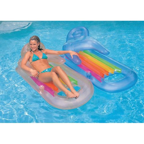 인텍스 Intex King Kool Lounge Swimming Pool Lounger with Headrest - Set of 2 (Pair)