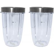Blendin 2 Pack 24 Ounce Tall Cup with Lip Rings, Compatible with Nutribullet 600W 900W Blenders