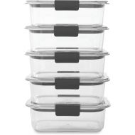 [아마존베스트]Rubbermaid Brilliance Food Storage Container, BPA free Plastic, Medium, 3.2 Cup, 5 Pack, Clear
