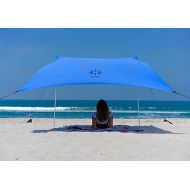 Neso Tents Beach Tent with Sand Anchor, Portable Canopy Sunshade - 7' x 7' - Patented Reinforced Corners(Periwinkle Blue)