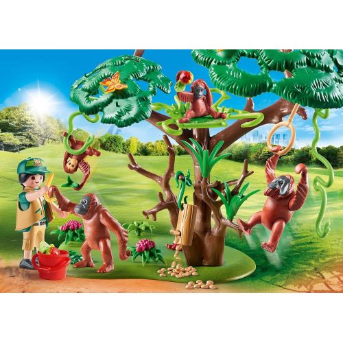 플레이모빌 PLAYMOBIL Orangutans with Tree 70345 City Life Zoo Animals