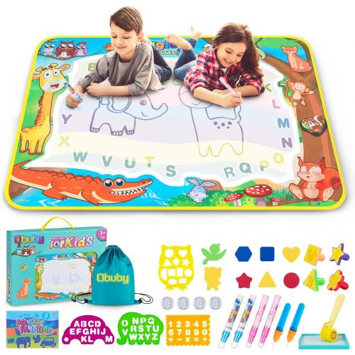  [아마존베스트]Obuby Aqua Magic Mat Kids Doodle Mats Water Drawing Writing Board Toy for Kid Toddler Animal Educational Painting Pad Toys for Age 3 4 5 6 7 8 9 10 11 12 Girls Boys Toddlers Gift 4