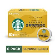 Starbucks Blonde Sunrise Blend Light Roast Single-Cup Coffee for Keurig Brewers, 6 Boxes of 10 (60...