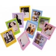 Fujifilm Instax Mini Ten Pack Instant Film Photo Frames Set,Hellohelio 10 Colorful 3 Inch Borders,Set of 10