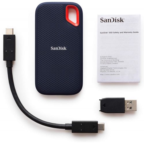 샌디스크 [아마존베스트]SanDisk 500GB Extreme Portable External SSD - Up to 550MB/s - USB-C, USB 3.1 - SDSSDE60-500G-G25