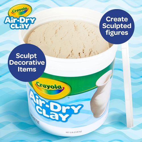  [아마존베스트]Crayola Air Dry Clay, White, 5 Pounds (Pack of 1)