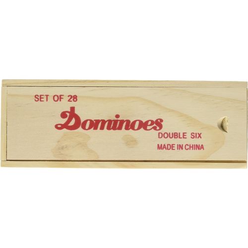  [아마존베스트]CHH Double 6 Professional Domino Tiles with Spinner in Wooden Box