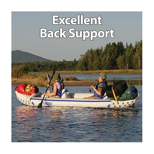 씨이글 Sea Eagle Deluxe Inflatable Kayak Seat - Extra Support for Paddling, Rowing or Fishing