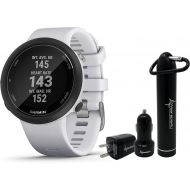 Garmin Swim 2 GPS Swimming Smartwatch with Wearable4U Power Pack Bundle (Whitestone)